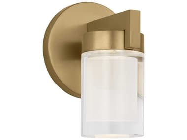 Visual Comfort Modern Esfera 5" Tall 1-Light Natural Brass Wall Sconce VCMKWWS19927NB