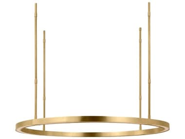 Visual Comfort Modern Stagger 1-Light Hand Rubbed Antique Brass Pendant VCMMDCH53827HAB