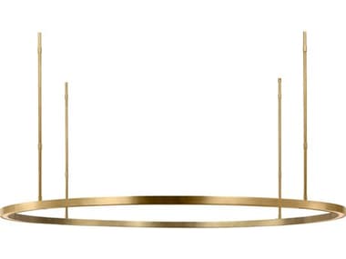 Visual Comfort Modern Stagger 1-Light Hand Rubbed Antique Brass Pendant VCMMDCH54027HAB