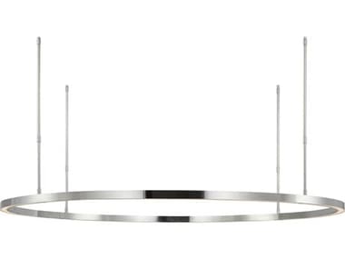 Visual Comfort Modern Stagger 1-Light Polished Stainless Steel Pendant VCMMDCH54027PSS