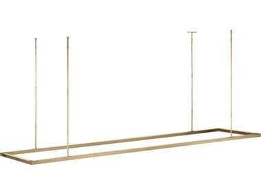 Visual Comfort Modern Stagger 84" 1-Light Natural Brass Geometric Island Pendant VCMMDLS18627NB