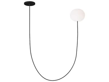 Visual Comfort Modern Helium 1-Light Matte Black Globe Chandelier VCMPBCH35727OPB