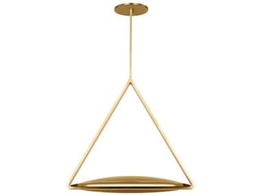 Visual Comfort Modern Cymbal 1-Light Natural Brass Bowl Pendant VCMPBPD35027NBNB