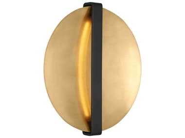 Visual Comfort Modern Cymbal 1-Light Dark Bronze natural Brass Wall Sconce VCMPBWS35327BZNB