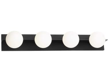 Visual Comfort Modern Orbel 4-Light Matte Black Vanity Light VCMSLBA123B