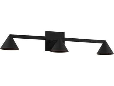 Visual Comfort Modern Midrand 3-Light Nightshade Black Vanity Light VCMSLBA78927B