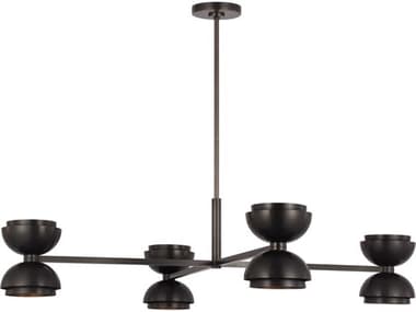 Visual Comfort Modern Shanti 44" Wide 4-Light Dark Bronze Dome Chandelier VCMSLCH13727BZ