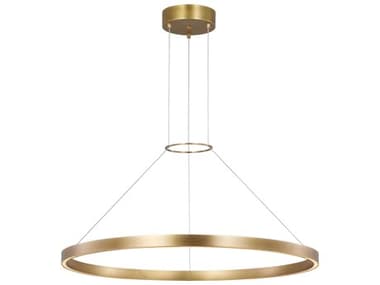 Visual Comfort Modern Fiama 1-Light Plated Brass Round Pendant VCMSLCH14930BR