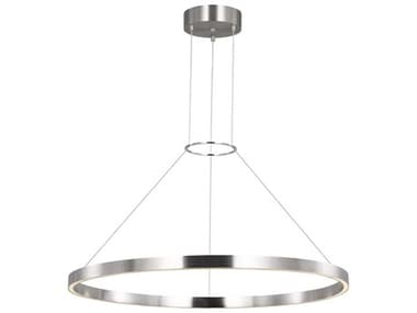 Visual Comfort Modern Fiama 1-Light Satin Nickel Round Pendant VCMSLCH14930S