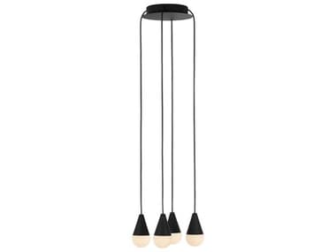 Visual Comfort Modern Cupola 4-Light Nightshade Black Mini Pendant VCMSLCH51330B