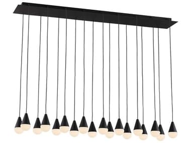 Visual Comfort Modern Cupola 18-Light Nightshade Black Island Pendant VCMSLCH51630B