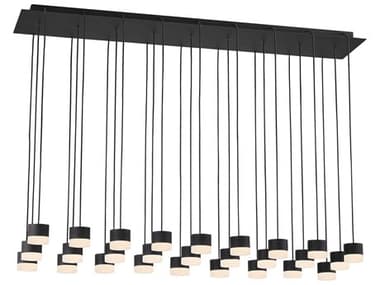 Visual Comfort Modern Gable 27-Light Nightshade Black Linear Island Pendant VCMSLCH52430B