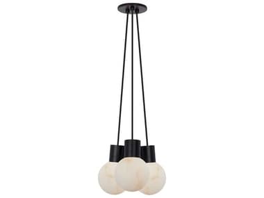 Visual Comfort Modern Mina 3-Light Black Globe Mini Pendant VCMSLCH542B