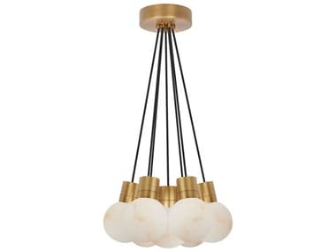 Visual Comfort Modern Mina 7-Light Hand Rubbed Antique Brass Globe Pendant VCMSLCH543HAB