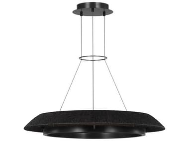 Visual Comfort Modern Noa 1-Light Bronze Washed Black Pendant VCMSLCH55927WBKBZ