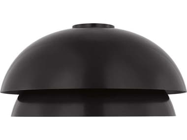 Visual Comfort Modern Shanti 1-Light Dark Bronze Dome Flush Mount VCMSLFM13627BZ