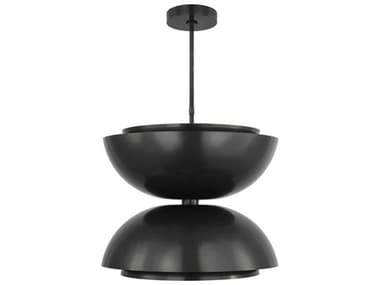 Visual Comfort Modern Shanti 2-Light Dark Bronze Black Dome Pendant VCMSLPD13327BZ