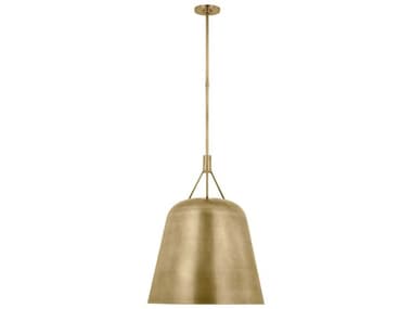 Visual Comfort Modern Sospeso 1-Light Natural Brass Pendant VCMSLPD26927NB