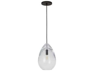 Visual Comfort Modern Alina 1-Light Nightshade Black Mini Pendant VCMSLPD279CB