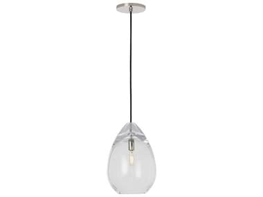 Visual Comfort Modern Alina 1-Light Polished Nickel Mini Pendant VCMSLPD279CN