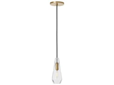 Visual Comfort Modern Lustra 1-Light Natural Brass Mini Pendant VCMSLPD280CNB