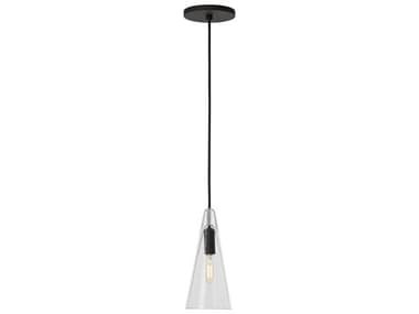 Visual Comfort Modern Selina 1-Light Nightshade Black Mini Pendant VCMSLPD281CB