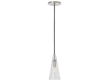 Visual Comfort Modern Selina 4" 1-Light Polished Nickel Mini Pendant VCMSLPD281CN