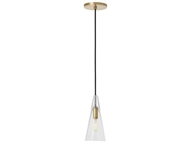 Visual Comfort Modern Selina 4" 1-Light Natural Brass Mini Pendant VCMSLPD281CNB