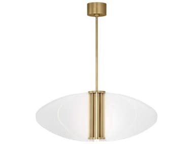 Visual Comfort Modern Nyra 1-Light Plated Brass Pendant VCMSLPD28430BR