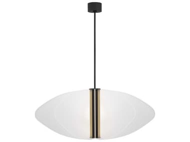 Visual Comfort Modern Nyra 1-Light Nightshade Black Pendant VCMSLPD28530B