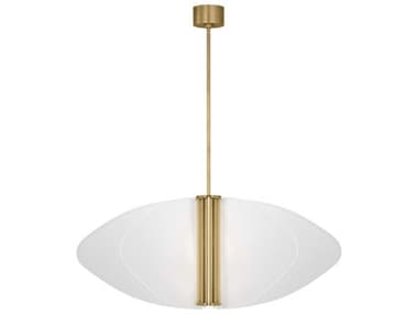 Visual Comfort Modern Nyra 1-Light Plated Brass Pendant VCMSLPD28530BR