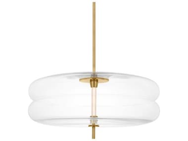 Visual Comfort Modern Shakkei 1-Light Natural Brass Pendant VCMSLPD31027CNB