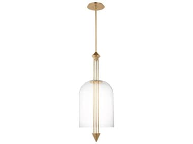 Visual Comfort Modern Cathedral 1-Light Natural Brass Pendant VCMSLPD31627CNB