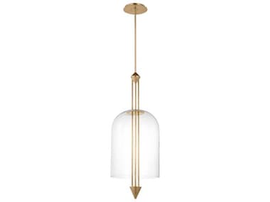 Visual Comfort Modern Cathedral 1-Light Natural Brass Pendant VCMSLPD31727CNB