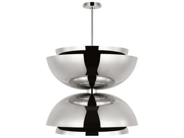 Visual Comfort Modern Shanti 31" 2-Light Polished Nickel Dome Pendant VCMSLPD32027N