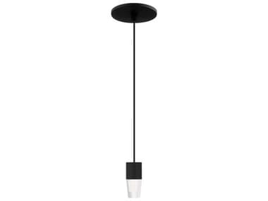 Visual Comfort Modern Lassell 1" 1-Light Nightshade Black Mini Pendant VCMSLPD38827B