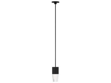 Visual Comfort Modern Lassell 1-Light Nightshade Black Mini Pendant VCMSLPD38927B