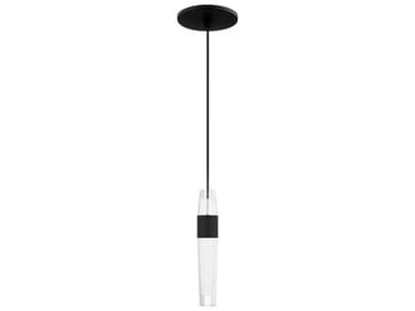 Visual Comfort Modern Lassell 1" 1-Light Nightshade Black Mini Pendant VCMSLPD39727B