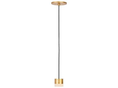 Visual Comfort Modern Gable 1-Light Hand Rubbed Antique Brass Mini Pendant VCMSLPD51830HAB