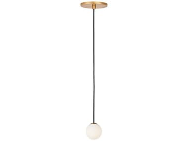 Visual Comfort Modern Orbet 1-Light Hand Rubbed Antique Brass Globe Mini Pendant VCMSLPD58527HAB