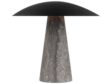Visual Comfort Modern Aegis Dark Bronze dark Travertine Table Lamp VCMSLTB34327BZDT