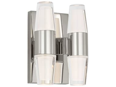 Visual Comfort Modern Lassell 5" Tall 4-Light Polished Nickel Wall Sconce VCMSLWS31427N