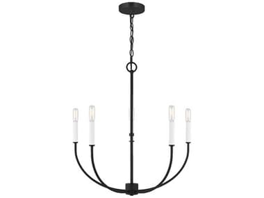 Visual Comfort Studio Greenwich 24" Wide 5-Light Midnight Black Candelabra Chandelier VCS3167105112