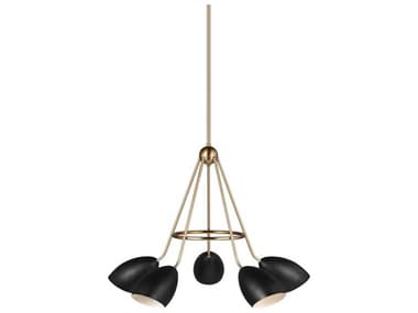 Visual Comfort Studio Summer 30" Wide 5-Light Midnight Black Chandelier VCS3175905112