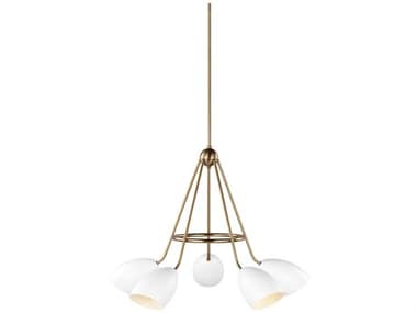 Visual Comfort Studio Summer 5-Light Matte White Chandelier VCS3175905115