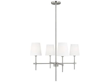 Visual Comfort Studio Baker 26" Wide 4-Light Brushed Nickel Chandelier VCS3187204962