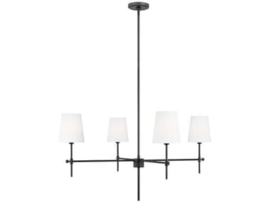 Visual Comfort Studio Baker 36" Wide 4-Light Midnight Black Chandelier VCS3287204112