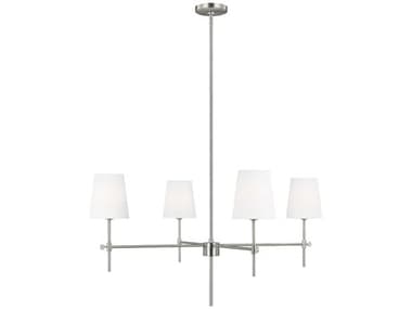 Visual Comfort Studio Baker 36" Wide 4-Light Brushed Nickel Chandelier VCS3287204962