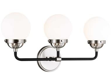 Visual Comfort Studio Cafe 21" Wide 3-Light Brushed Nickel Vanity Light VCS4487903962