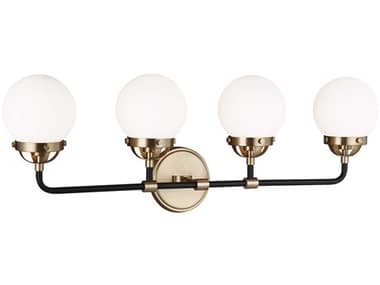 Visual Comfort Studio Cafe 4-Light Satin Brass Vanity Light VCS4487904848